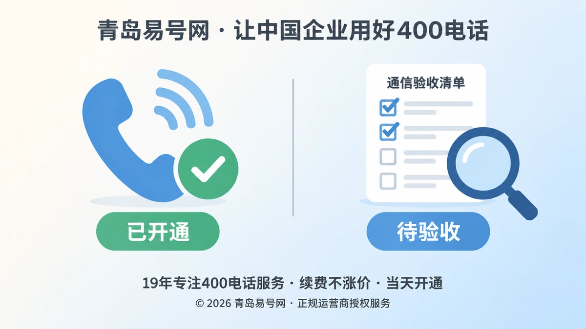 400电话开通与通信验收对比示意图